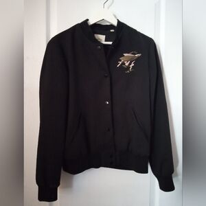 Wilfred Black Jacket With Embroidered Accents
